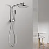 twin half rail shower set